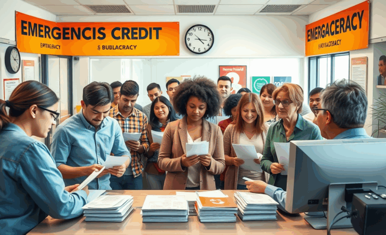 An infographic illustrating emergency credit solutions without bureaucracy.