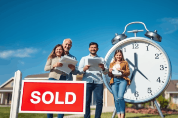 An image representing a fast mortgage loan process for homebuyers.