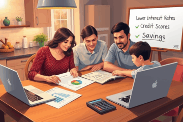 An image illustrating the concept of personal credit and refinancing for cost reduction.