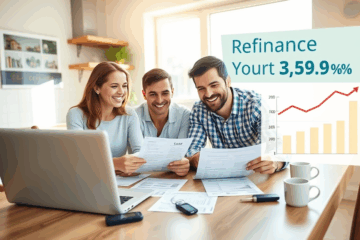 A person reviewing documents for hassle-free property refinancing.