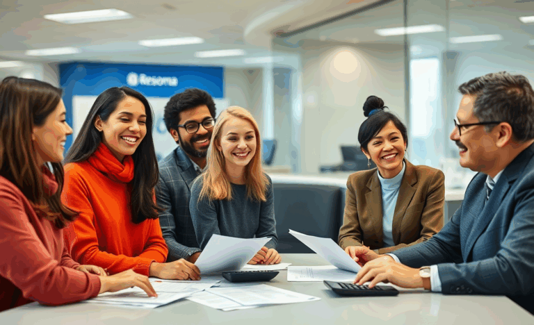 A person exploring personal loan options with Resona Holdings for urgent financial needs.