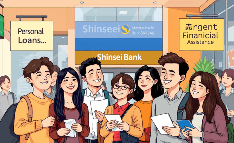 A person looking relieved after receiving assistance through Shinsei Bank personal loans for urgent financial needs.