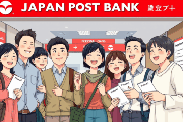 A visual representation of urgent financial assistance options available through Japan Post Bank personal loans.
