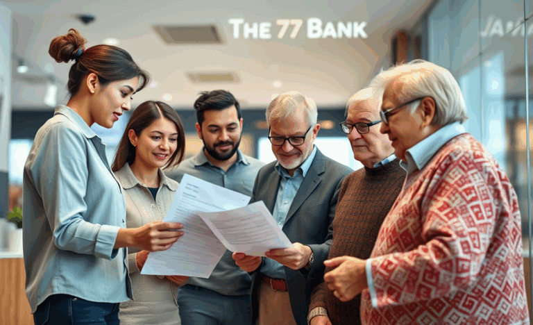 A person looking for urgent financial assistance with The 77 Bank's personal loan options.