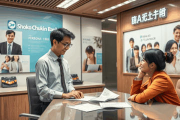 Illustration of personal loans from Shoko Chukin Bank for urgent financial needs.