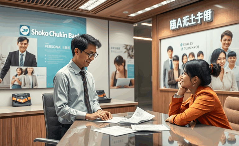 Illustration of personal loans from Shoko Chukin Bank for urgent financial needs.