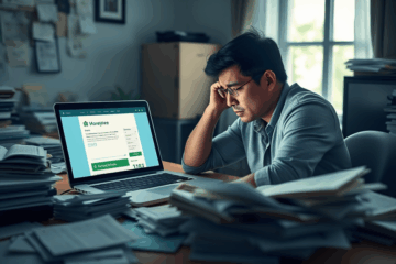 A person reviewing loan options for urgent financial assistance through Moneytree.