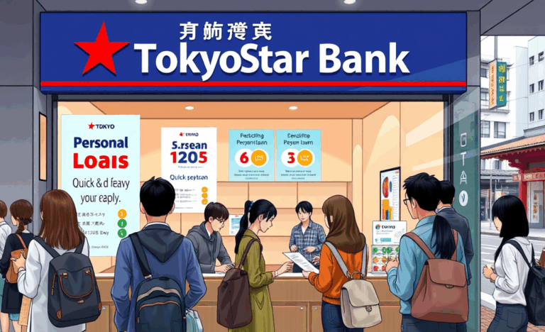 An image illustrating personal loan options available at Tokyo Star Bank, highlighting urgent financing solutions for individuals in need.