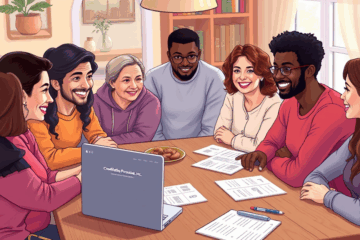 Image depicting individuals seeking crowdfunding personal loans for urgent financial needs
