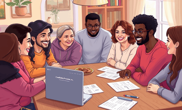 Image depicting individuals seeking crowdfunding personal loans for urgent financial needs