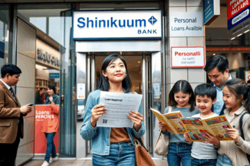 A person reviewing Shinkumi Bank personal loan options to address urgent financial needs.